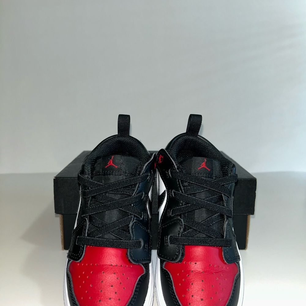 Jordan Black and Red High-Top Sneakers